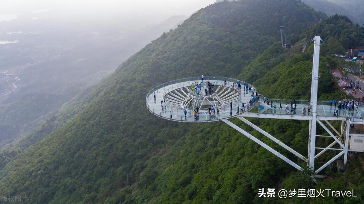 湖北黄石天空之城冬景,登上山顶看美景黄石天空之城景区