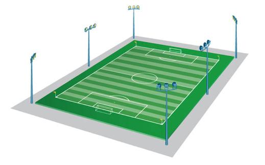 足球场灯怎么开,小型足球场灯用多少瓦