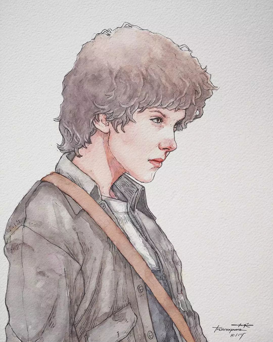 钢笔淡彩,寥寥数笔,倾倒一批,你们的爱豆上线啦!