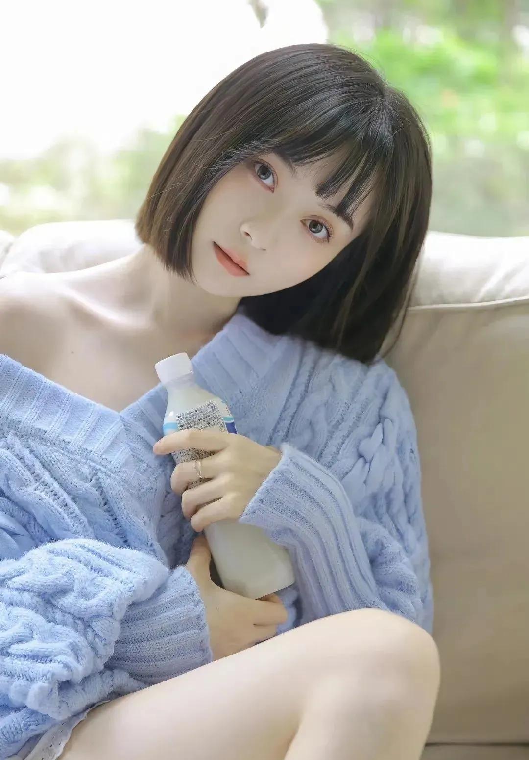 从上往下结的经典v领毛衣,慵懒风麻花v领毛衣女