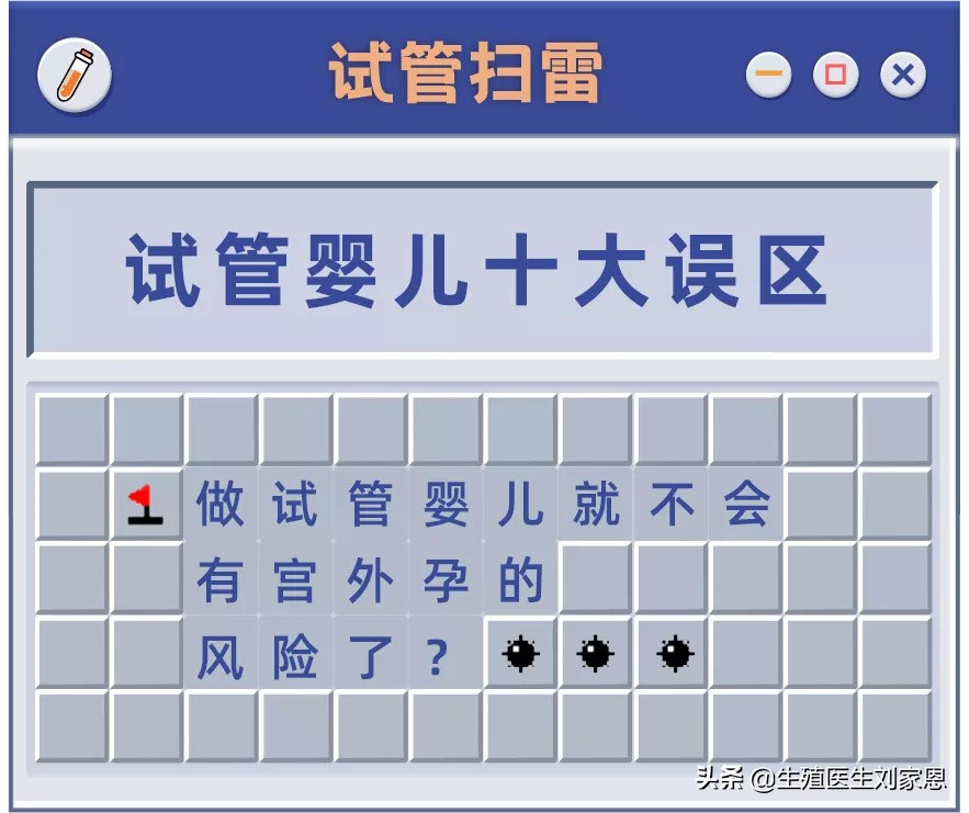 @备孕人群丨一起玩试管扫雷,通关收获好孕吧