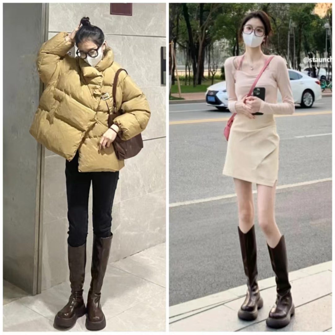 显高又显瘦的长筒靴,显瘦百搭又好看长筒宽靴