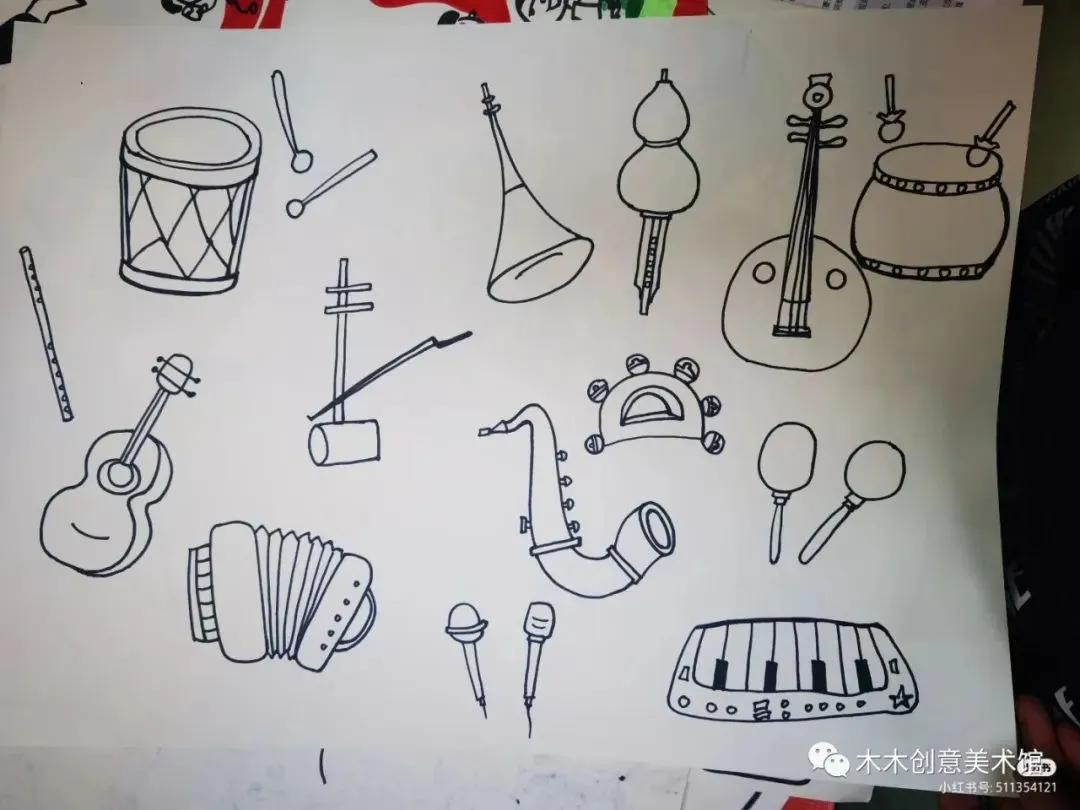 儿童创意绘画教程线条画,儿童创意美术绘画线条画