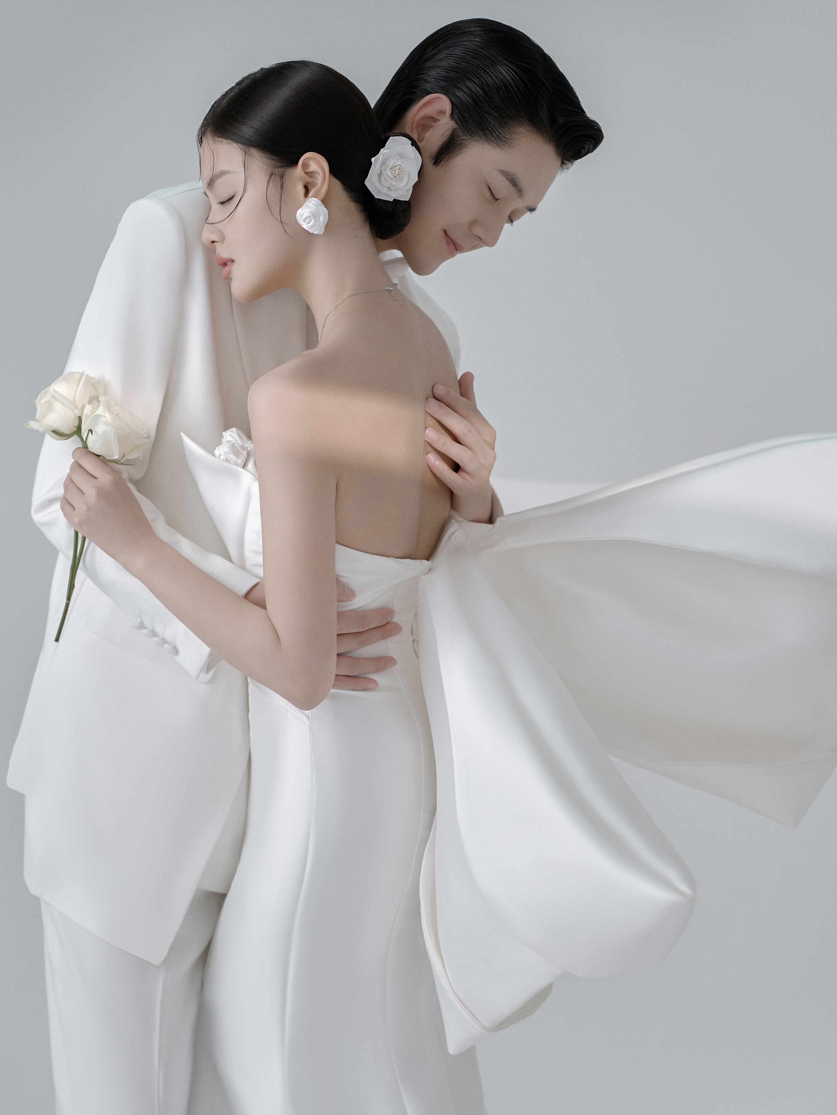 唯美韩式简约时尚风格婚纱照,韩式光影婚纱照