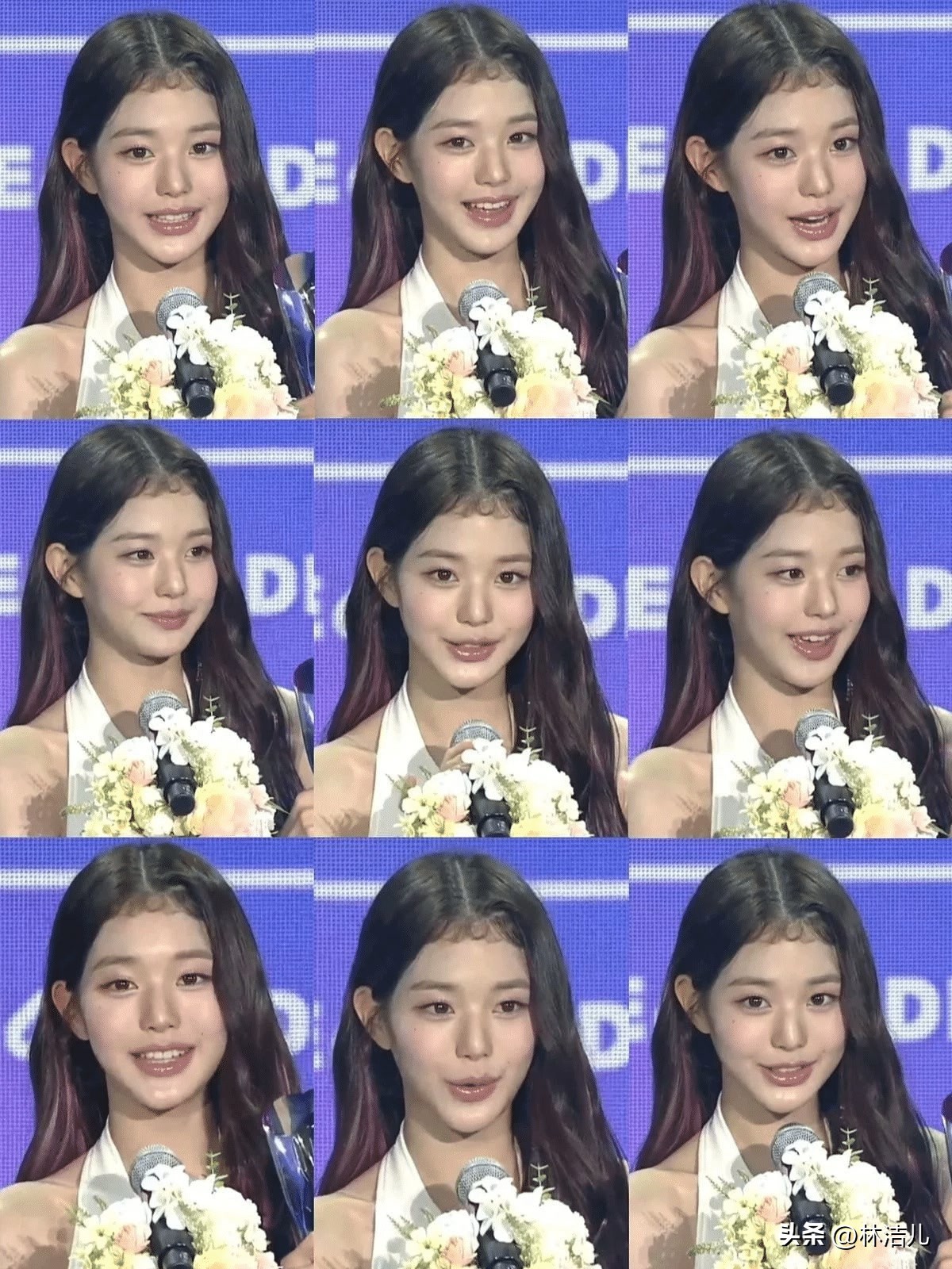 方圆脸剪张元英同款刘海,张元英齐刘海长直发造型