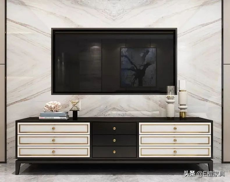 新中式电视柜两边放什么最好,新中式电视柜款式效果图