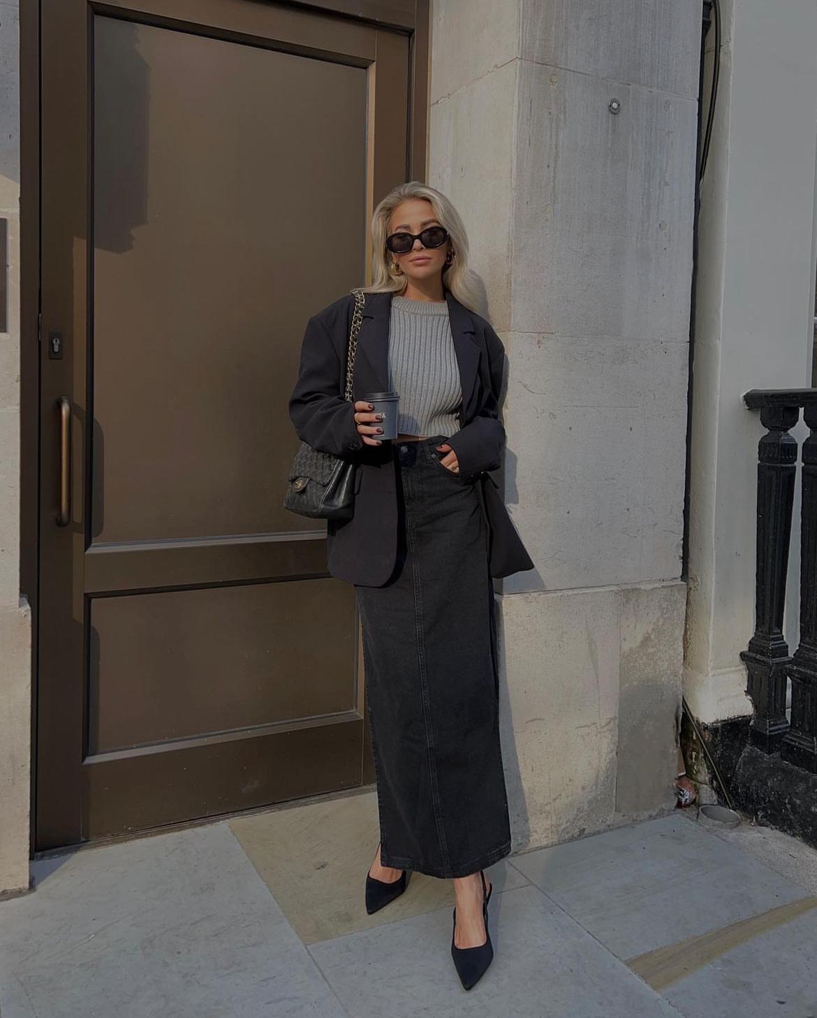 早春半裙中长款,春天选择半裙简单优雅又时尚