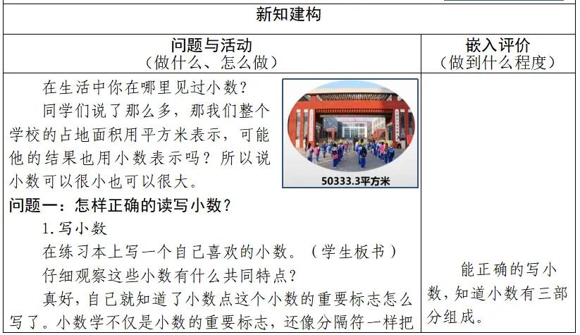 大单元教学下的教学设计案例探讨,小数教资教学设计