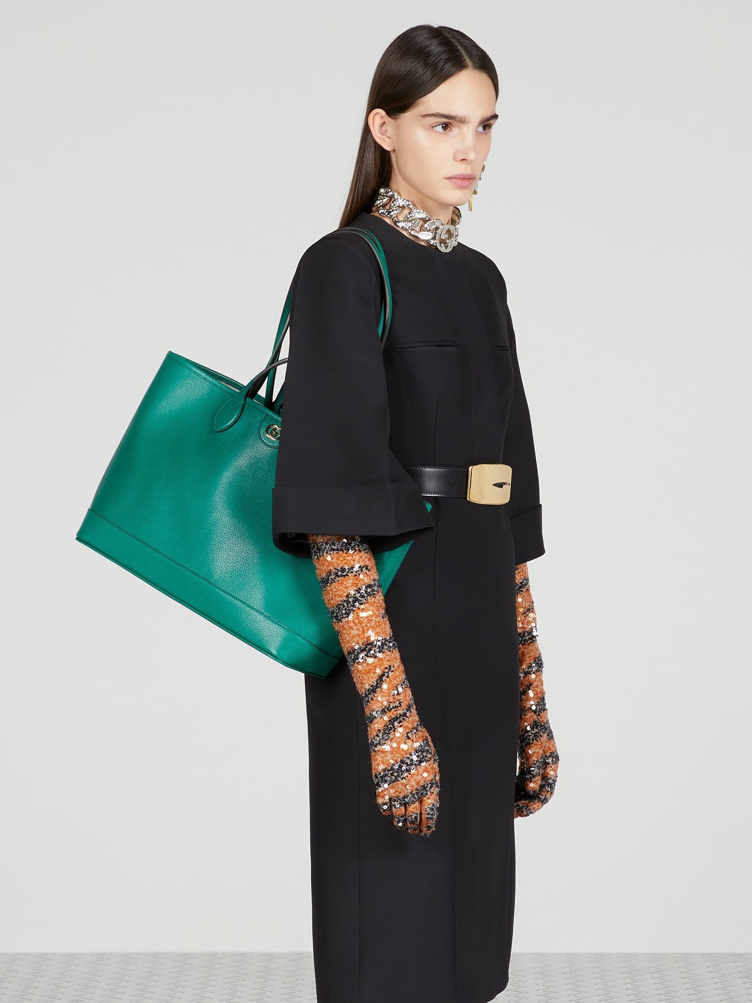 gucciophidia托特包有几个号黑色,托特包gucci新款