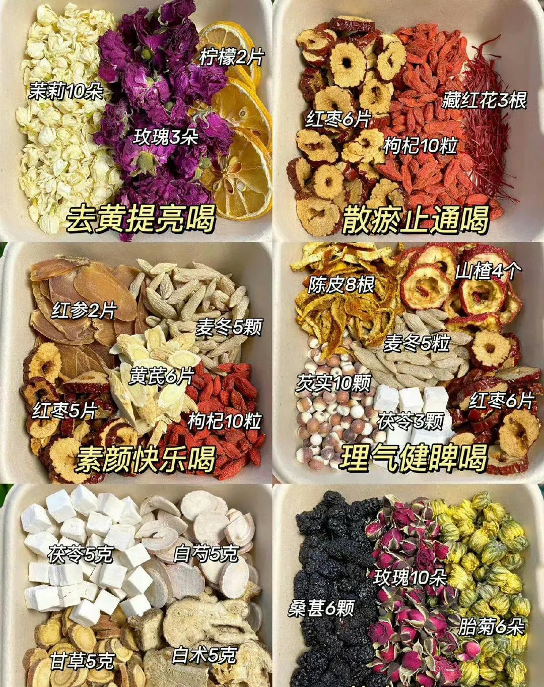 48种花茶搭配合集,48款养生花茶赶紧收藏吧