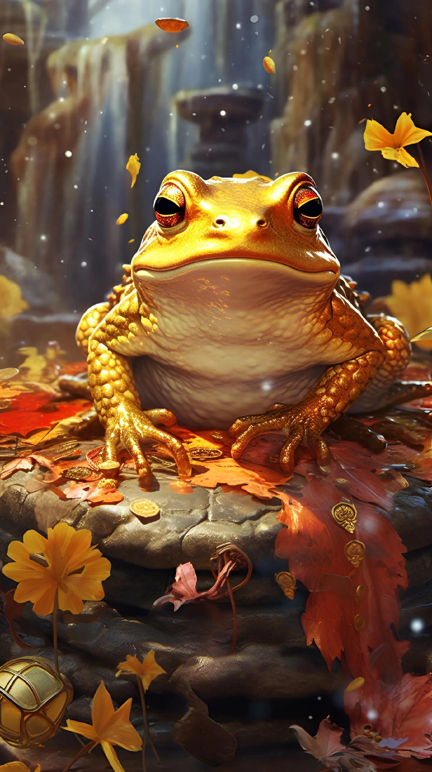 男士专用壁纸金蟾,金蟾纳财壁纸