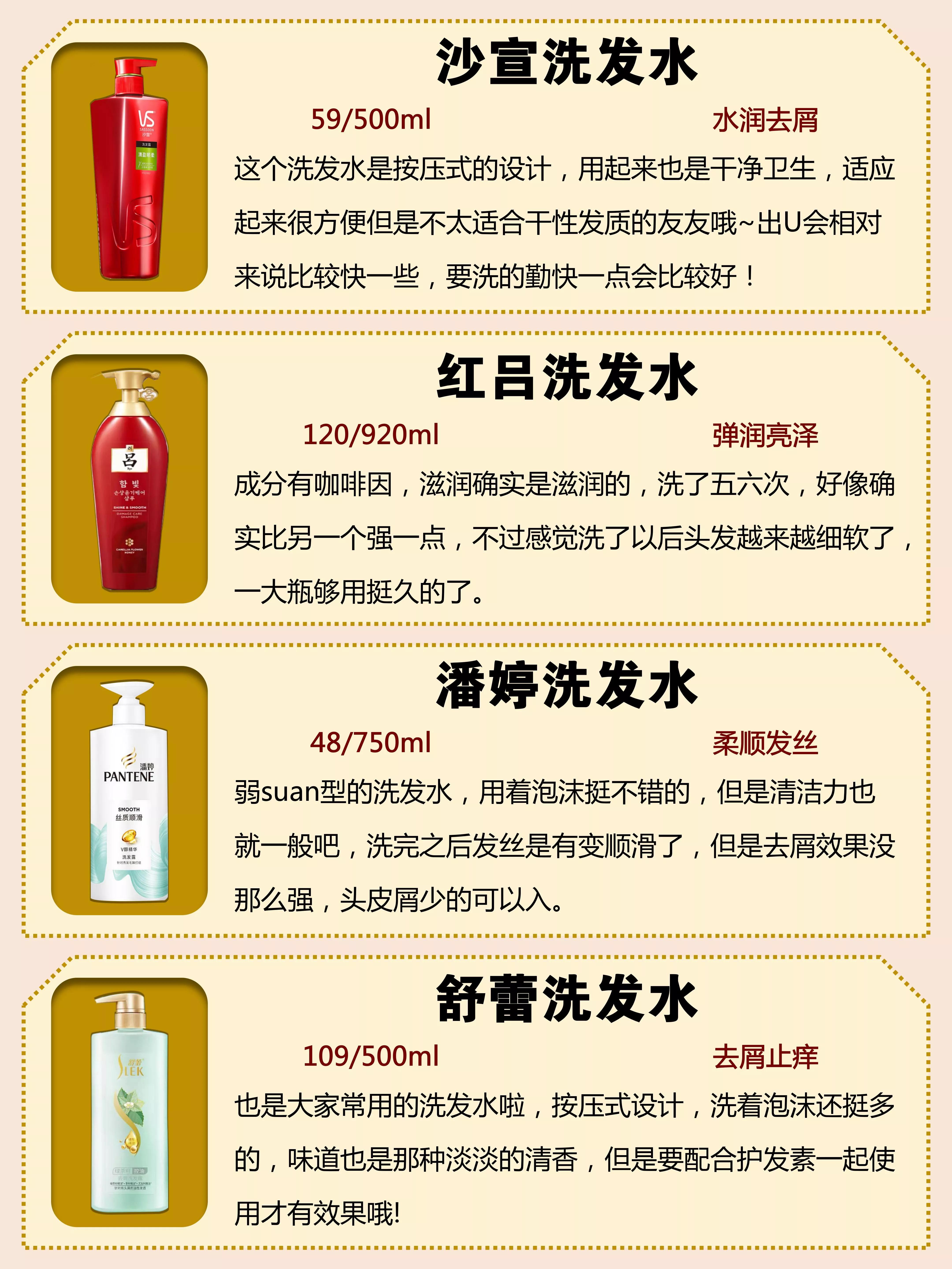 洗发水真实测评公认好用第一名,十大良心老牌国货洗发水