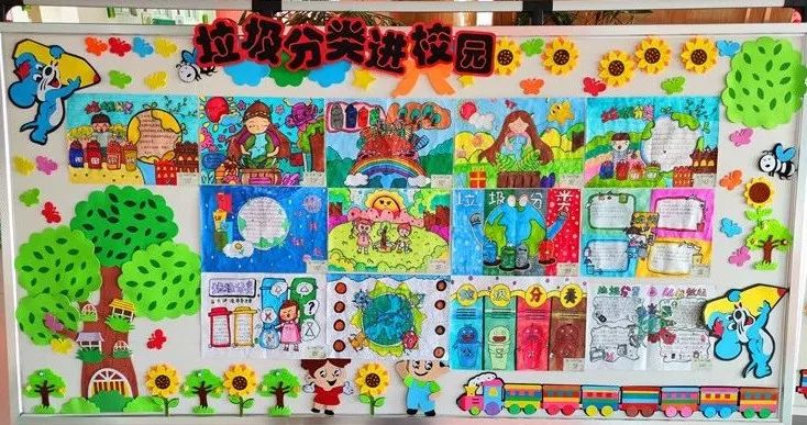 垃圾分类让我们的校园更多彩,垃圾分类童心同行