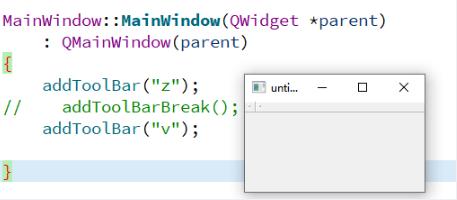 QMainWindow、QDockWidget