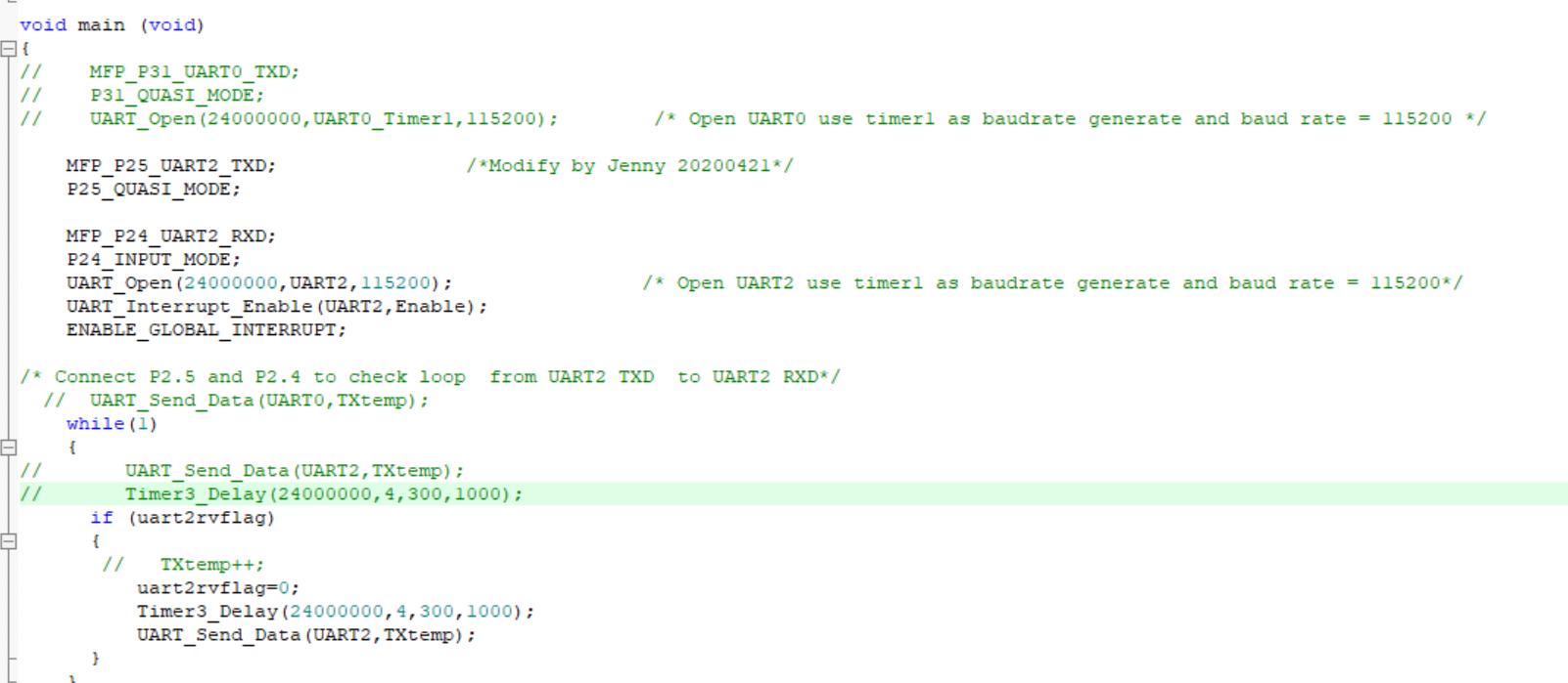 【案例分享】新唐ML51FB9AE的UART2功能无法正常通信