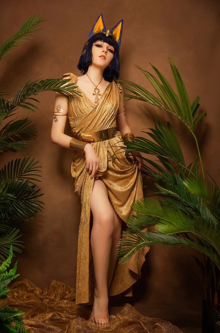 俄美女Kanda《动森》埃及猫Cos性感大秀美腿