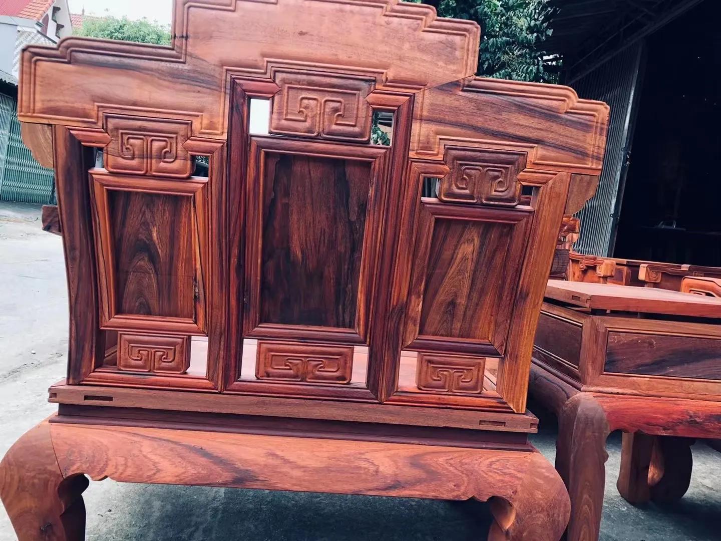 东阳缅甸花梨六件套沙发,缅甸花梨战国沙发六件套价格