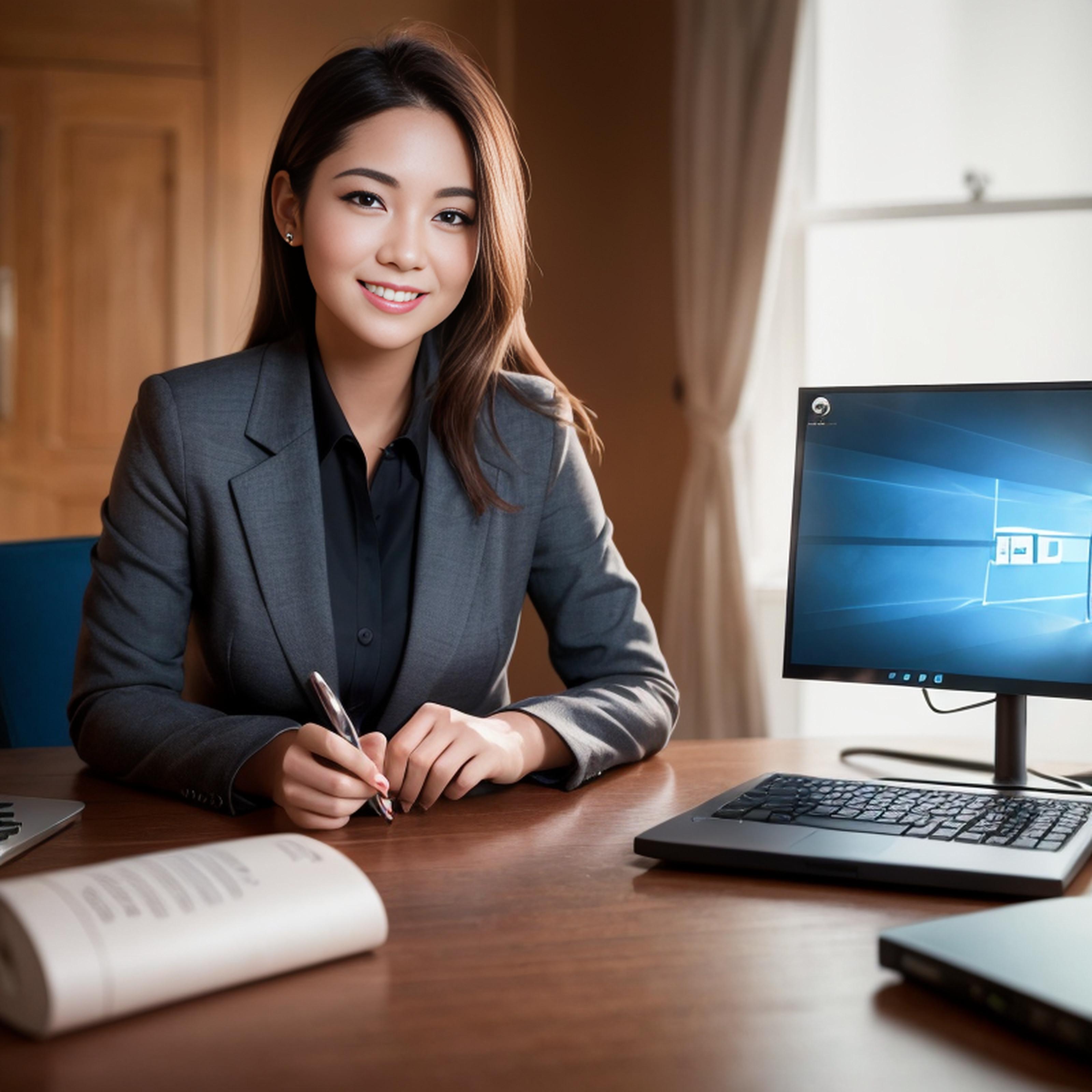 StableDiffusionAI生成的使用电脑的美女，盘点下我用过的电脑