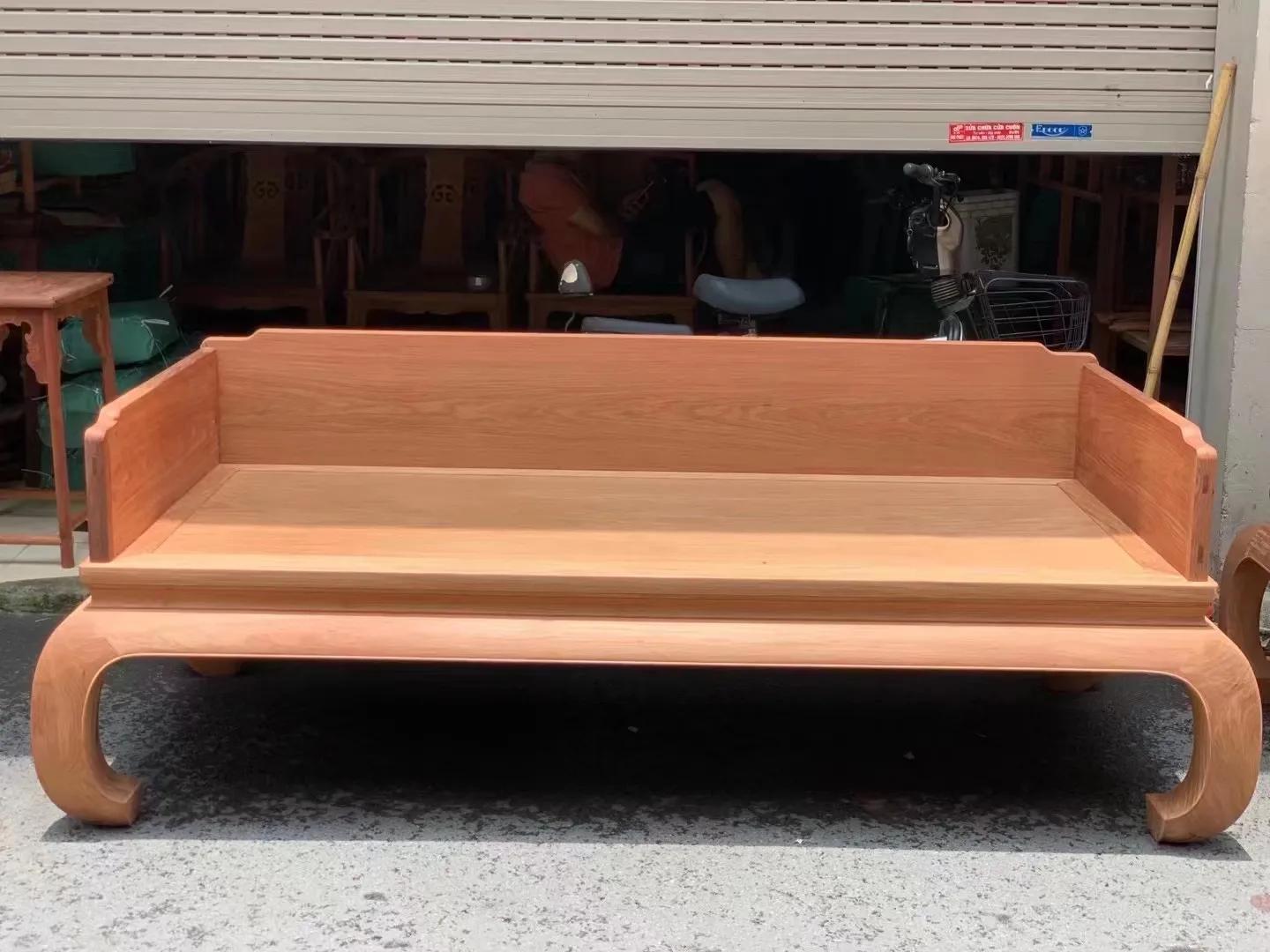 缅甸花梨曲尺罗汉床,缅甸花梨罗汉床红木家具厂家批发