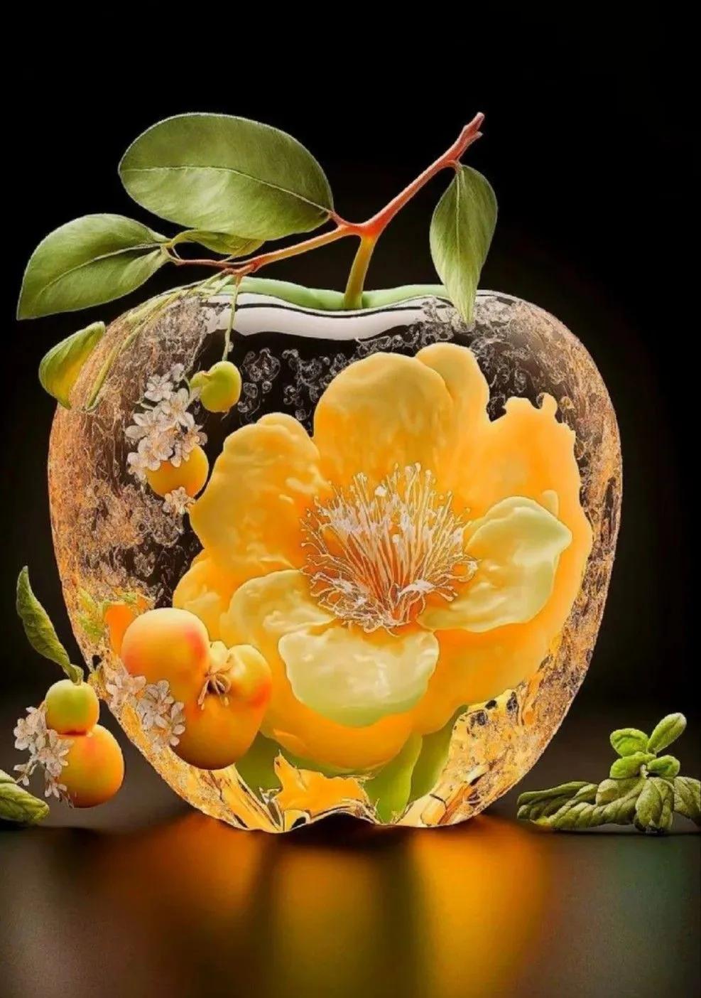 平安健康吉祥如意苹果唯美图片,祝你平安健康苹果图片