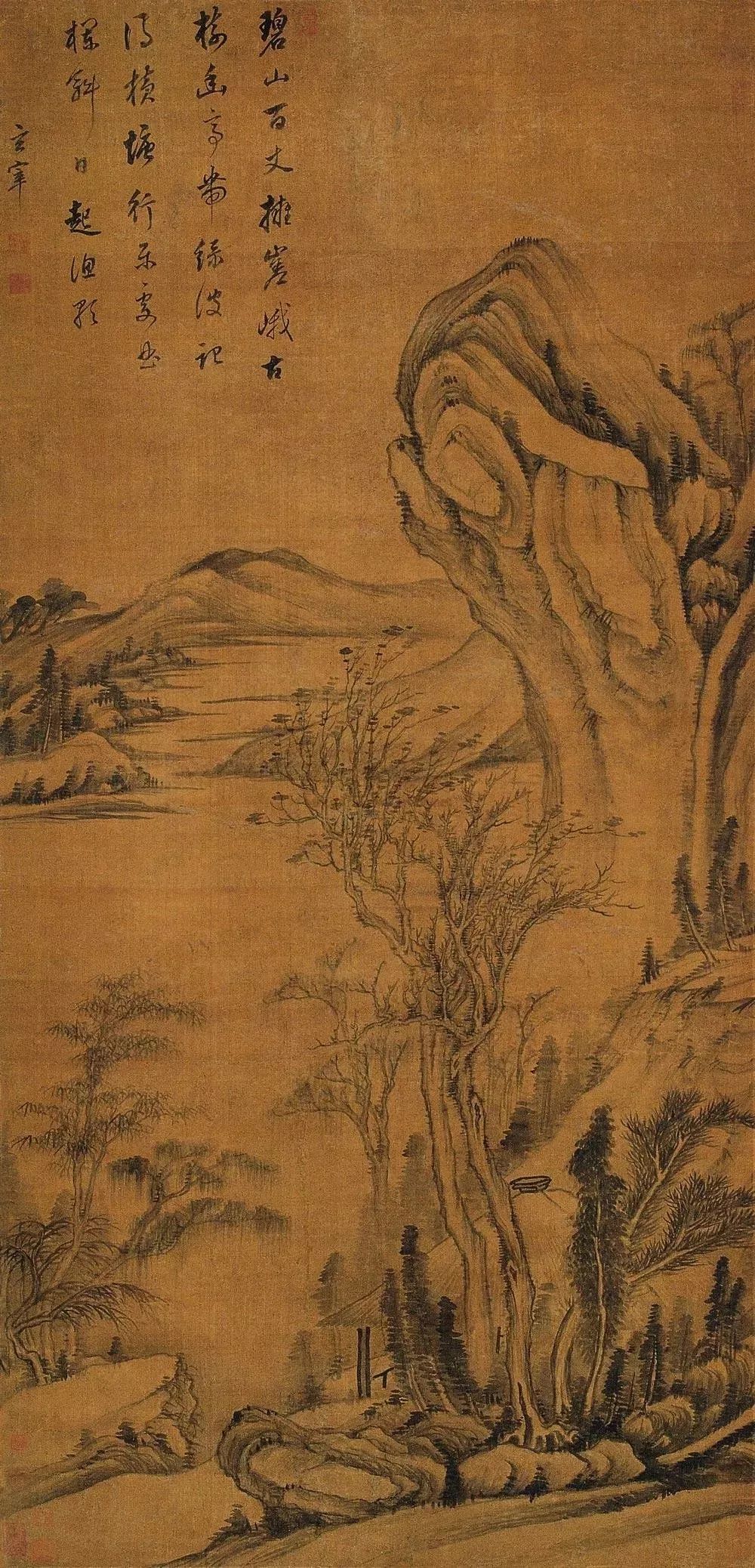 山水画入门临摹作品,山水画入门线条练习
