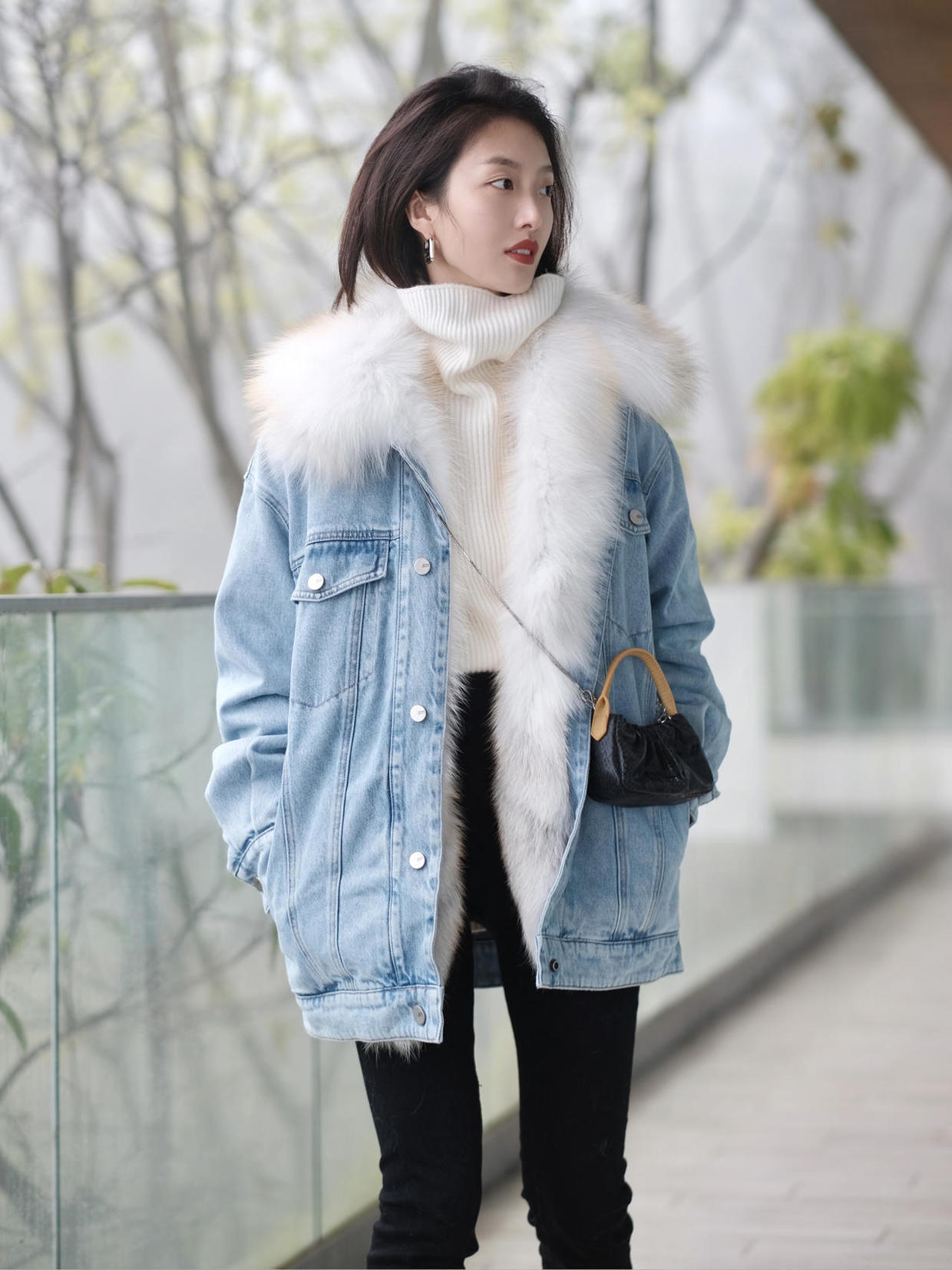 牛仔外套搭出高级感,贵气牛仔外套