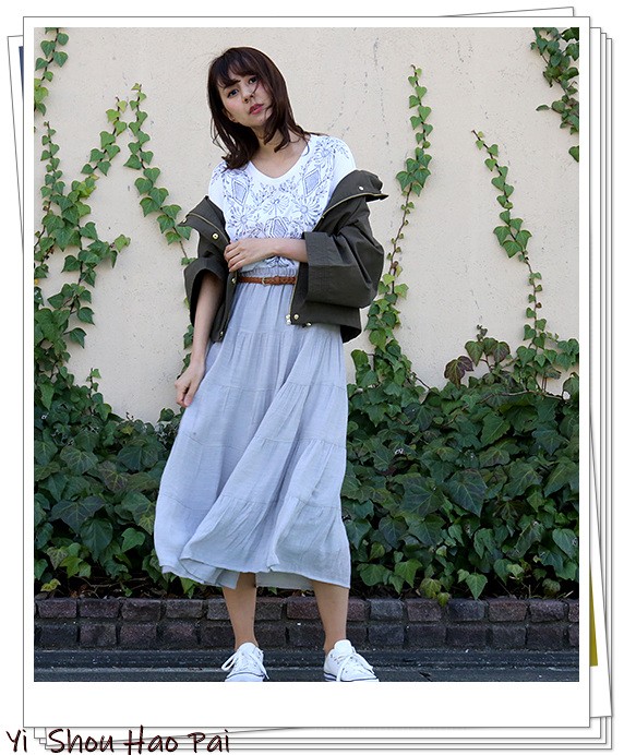 灰色半身裙如何穿搭图片,灰色半身裙高级感穿搭