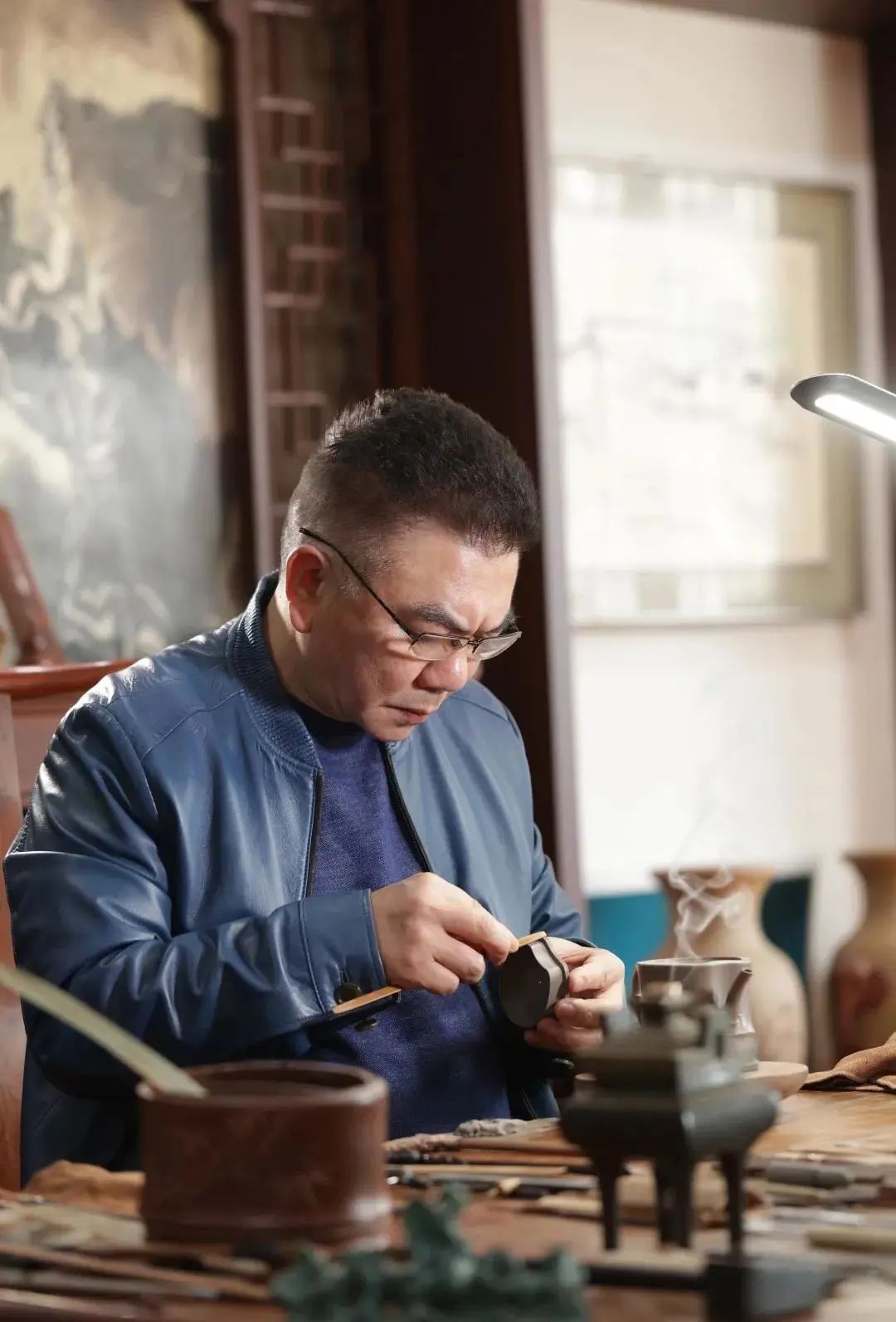 正器紫砂典藏,季益顺紫砂壶真品竹节系列