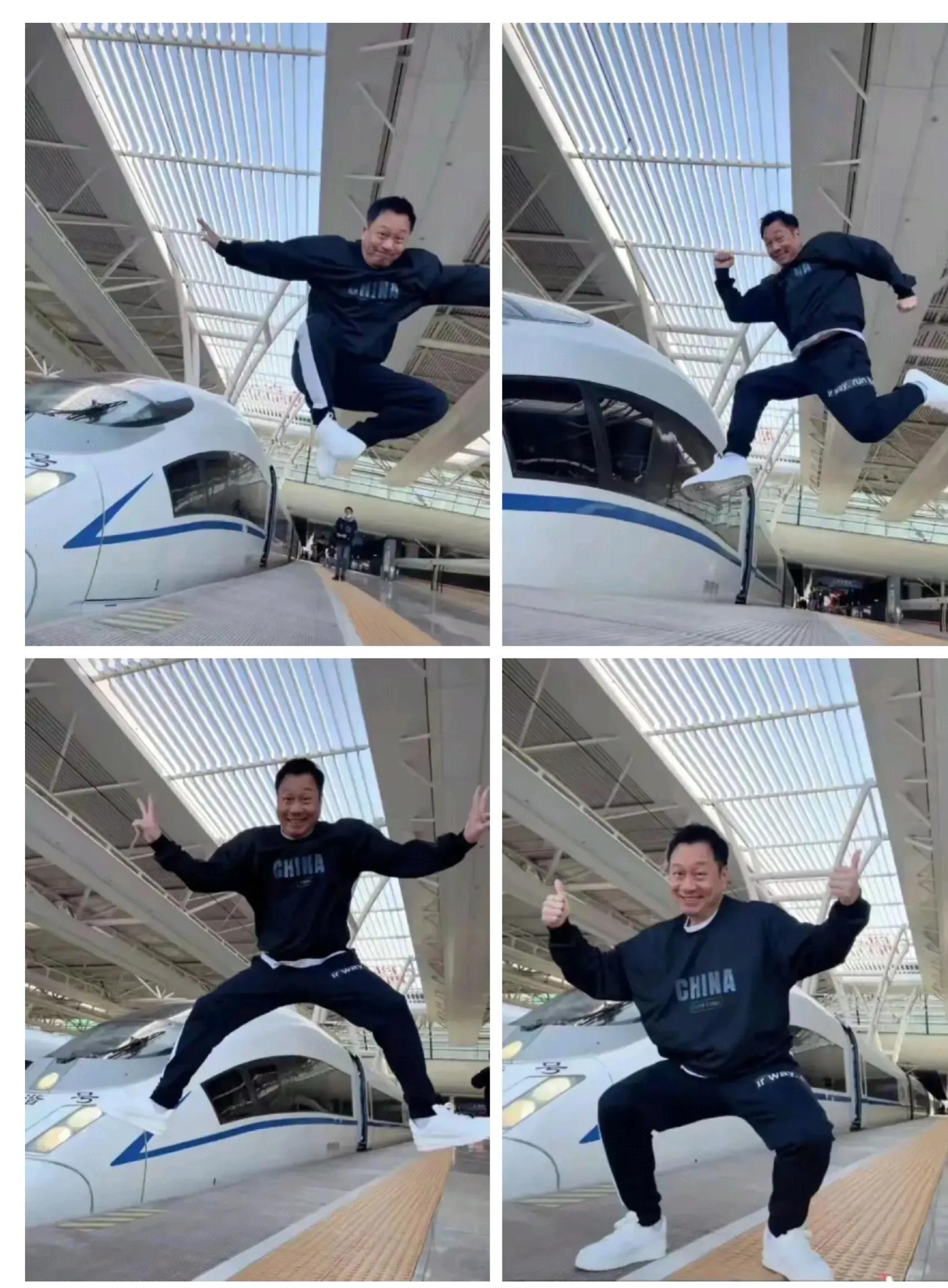 tvb视帝黎耀祥首乘高铁满脸激动,香港tvb视帝黎耀祥