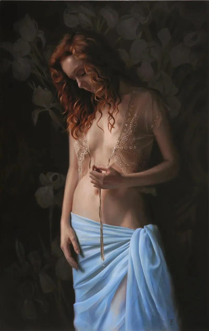 国外当代超写实艺术作品,西方油画大师笔下的绝世美人