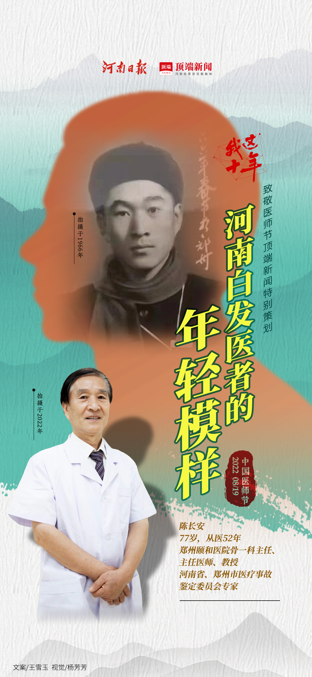 年轻白发医生背影,白发医者