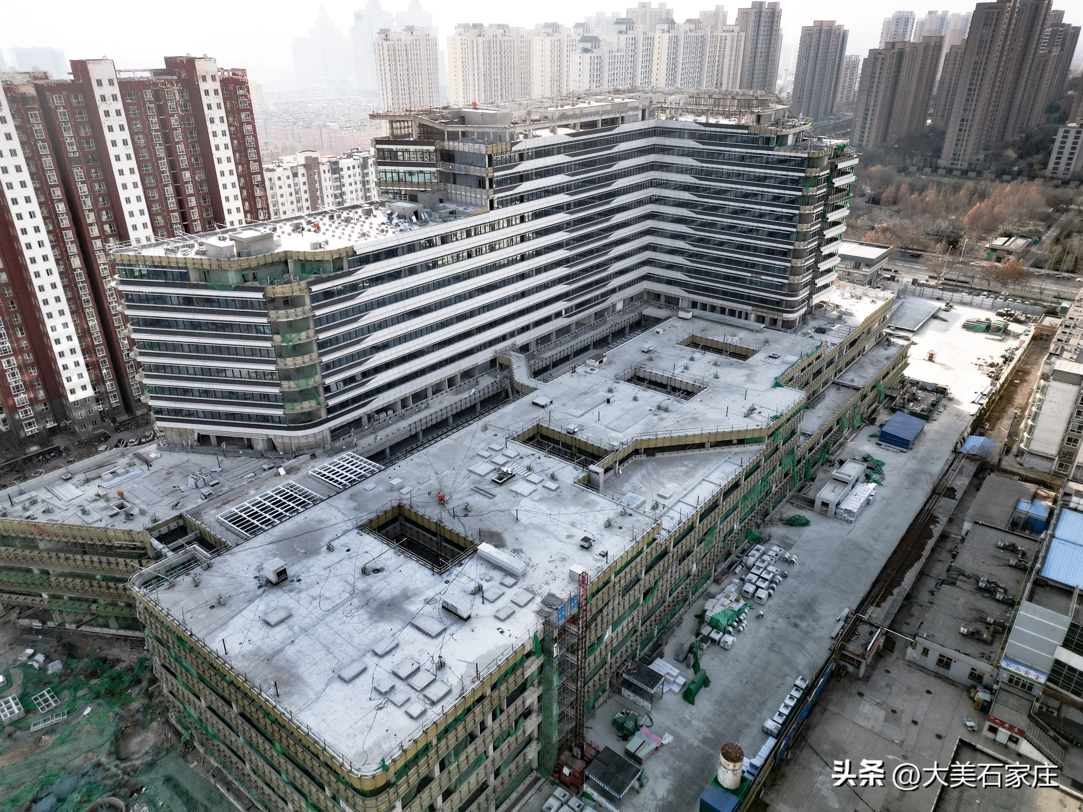 河北医科大学第四医院东院医疗综合楼项目航拍