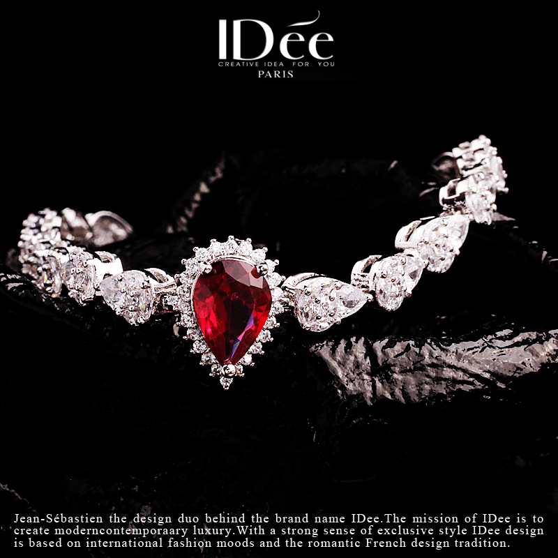 美丽如你，独领风姿——IDee心相悦系列红宝石闪钻手链婚礼腕饰