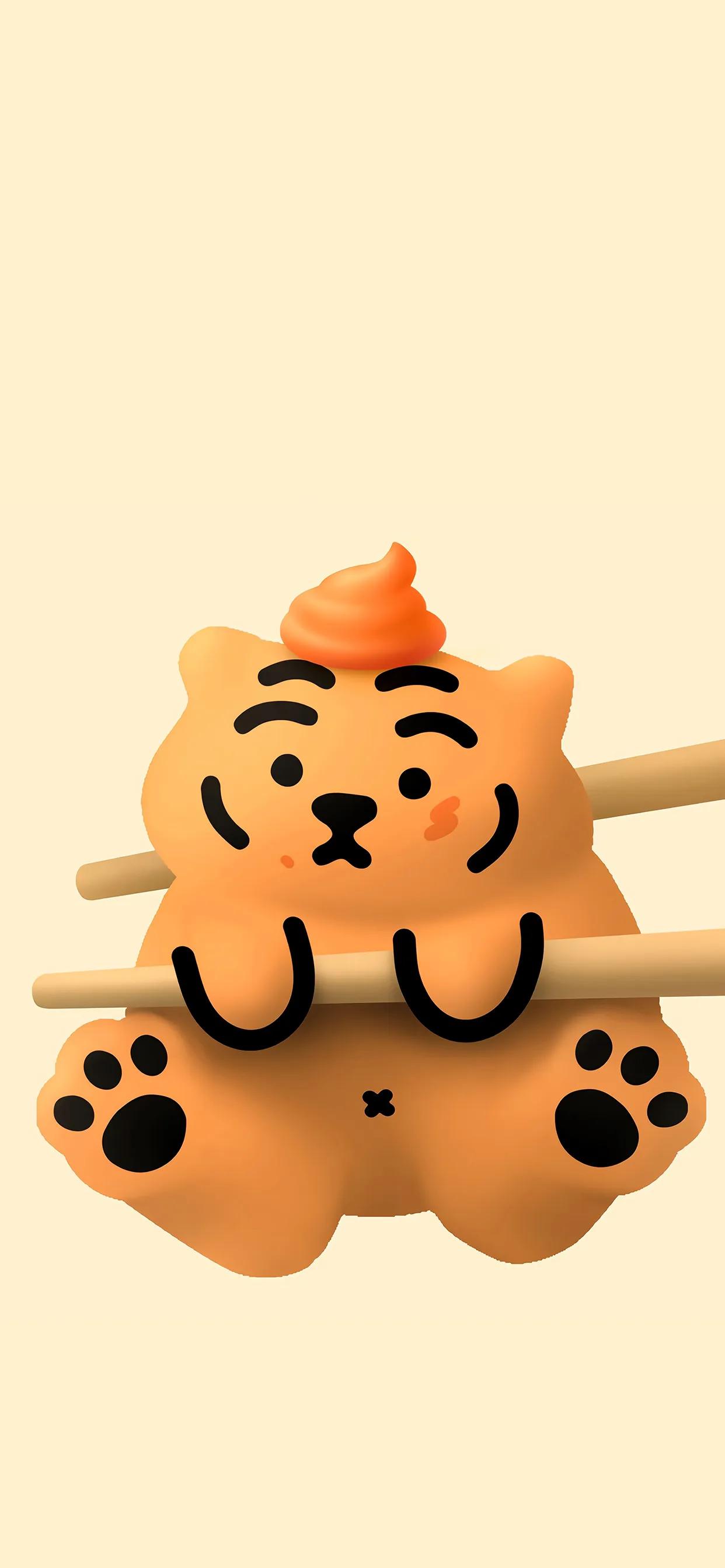 手机壁纸小老虎红色,小老虎万事如意壁纸