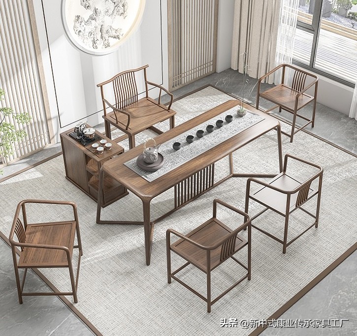 新中式家具桌椅图片大全,新中式纯木桌椅