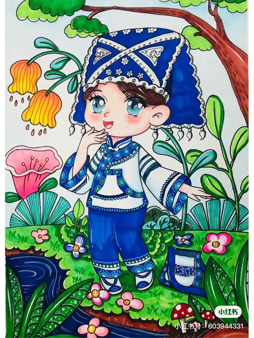 针管笔画线条练习,针管笔黑白装饰画线描