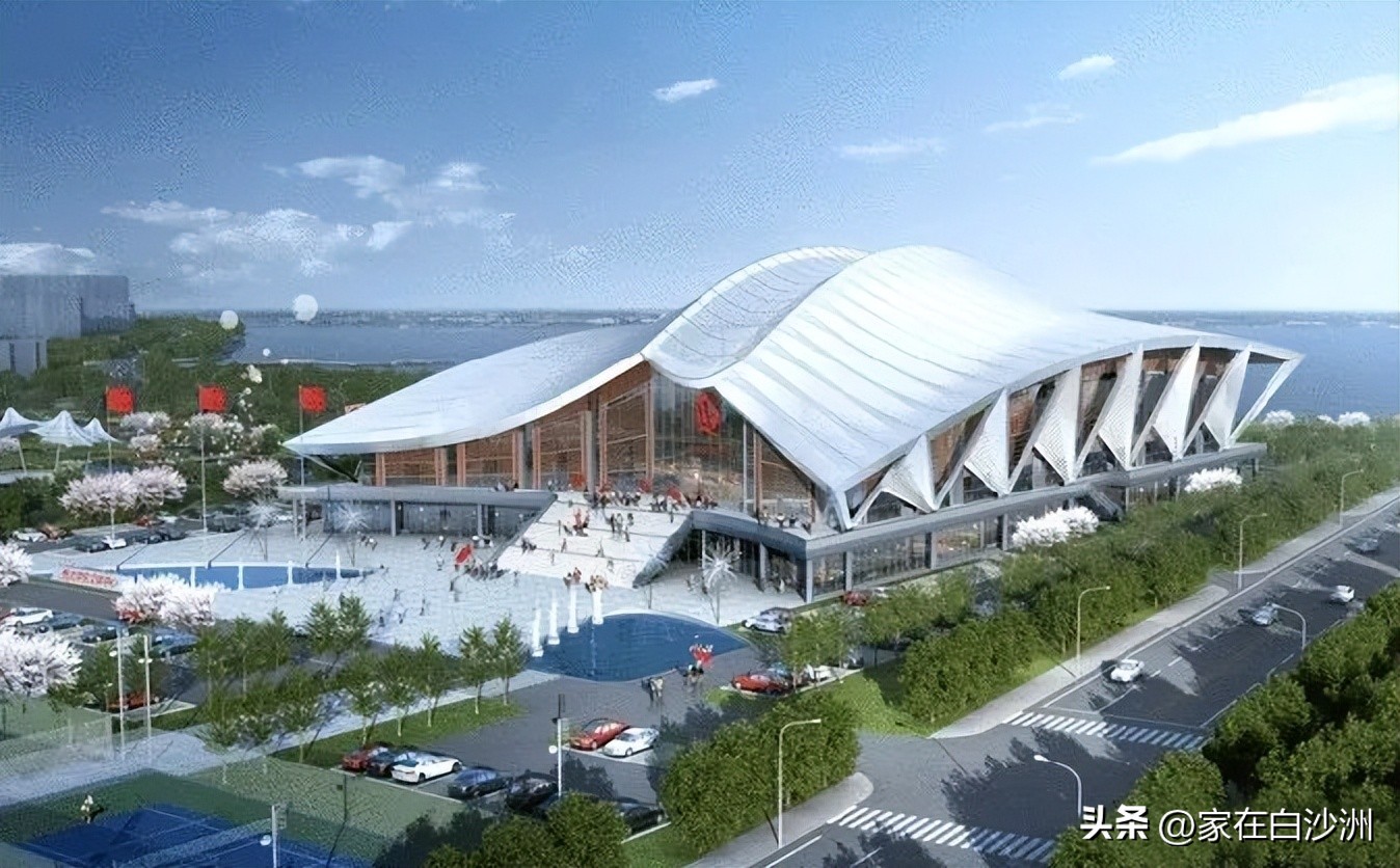 落日余晖体育馆,落日余晖映晚霞武汉