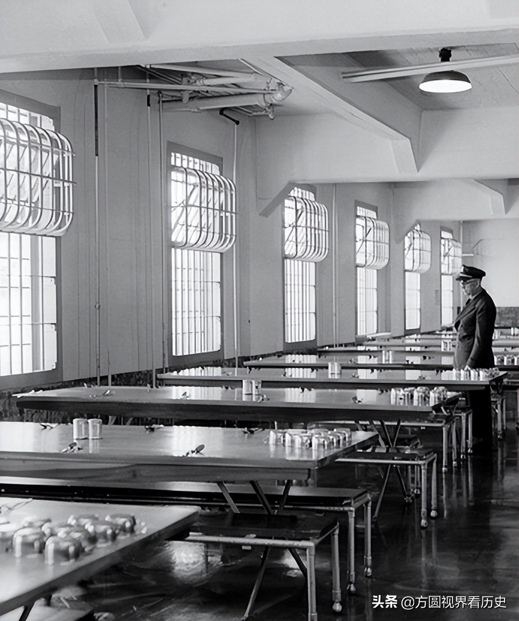 美国监狱食堂图片,美国恶魔岛监狱图片