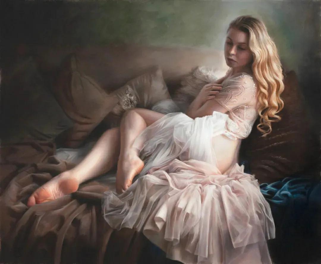 国外当代超写实艺术作品,西方油画大师笔下的绝世美人