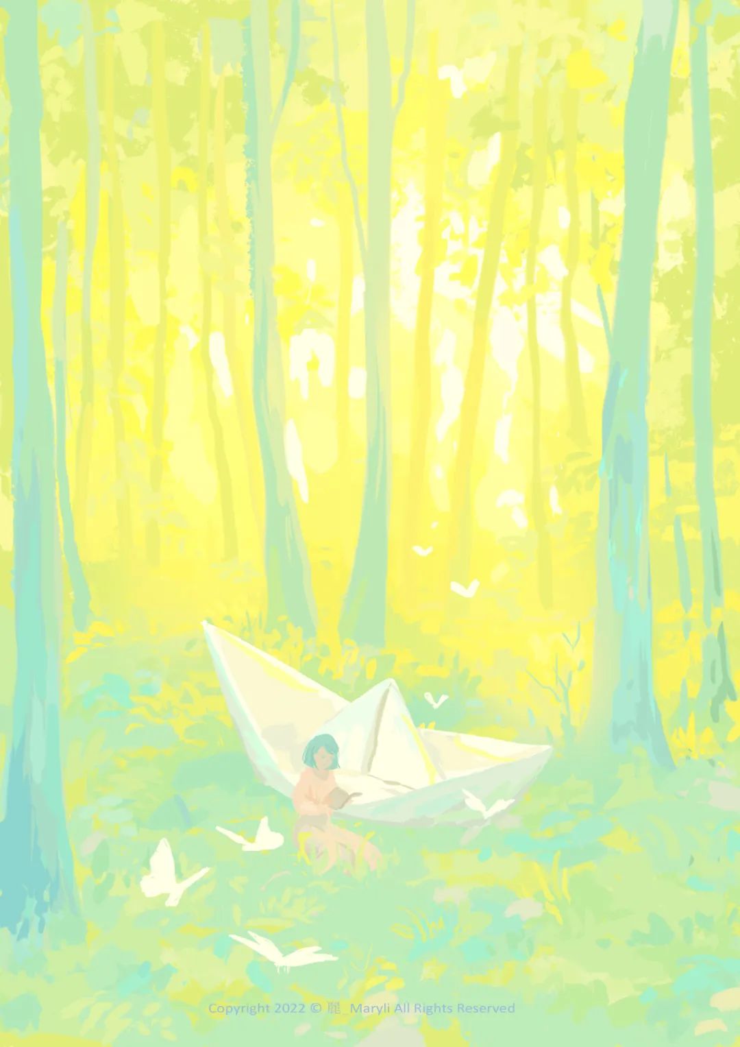 绿色、蓝色、紫色|都是爱你的颜色|原创插画师联盟第17期