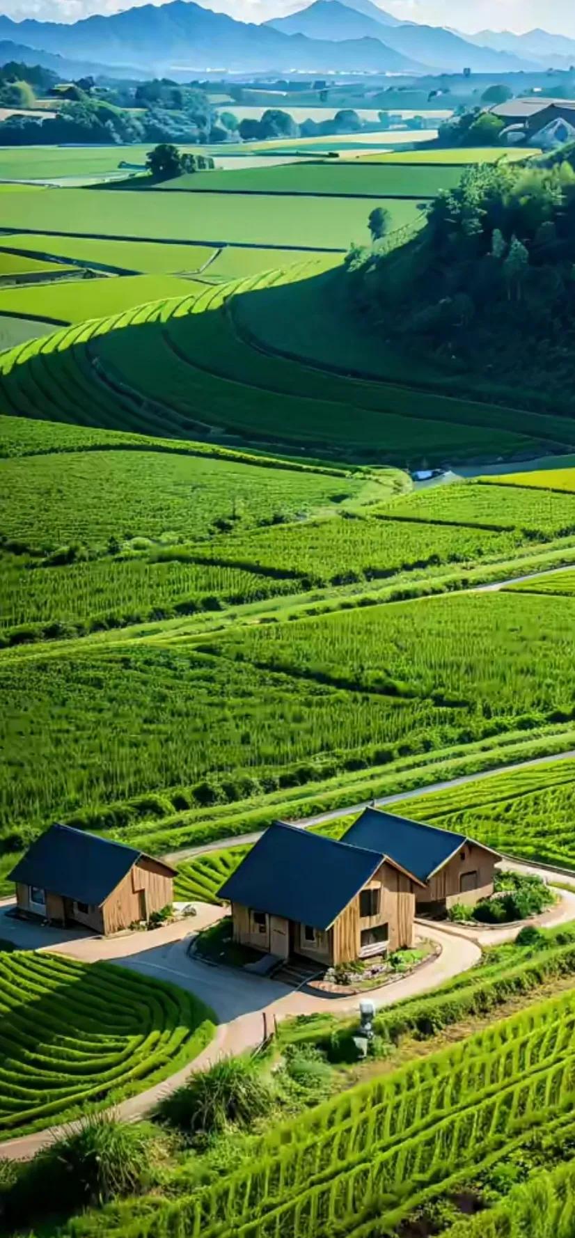 赏田园风光图片,美在深秋田园风光图片