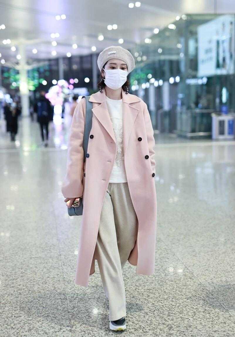 海清日常春天着装穿搭图,海清帅气冬季穿搭