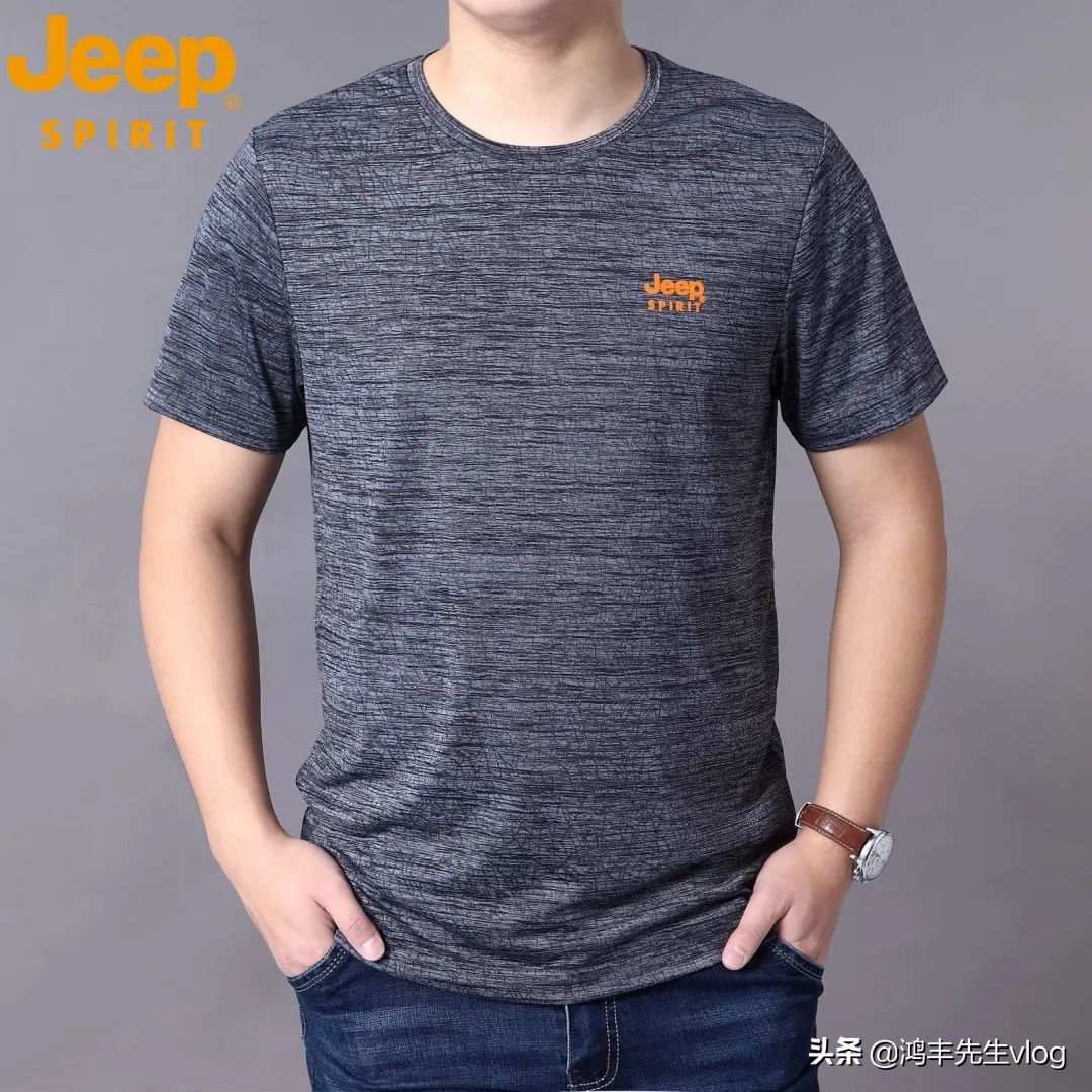 jeep短袖t恤专卖店男装翻领,jeep短袖t恤男纯棉官方正品