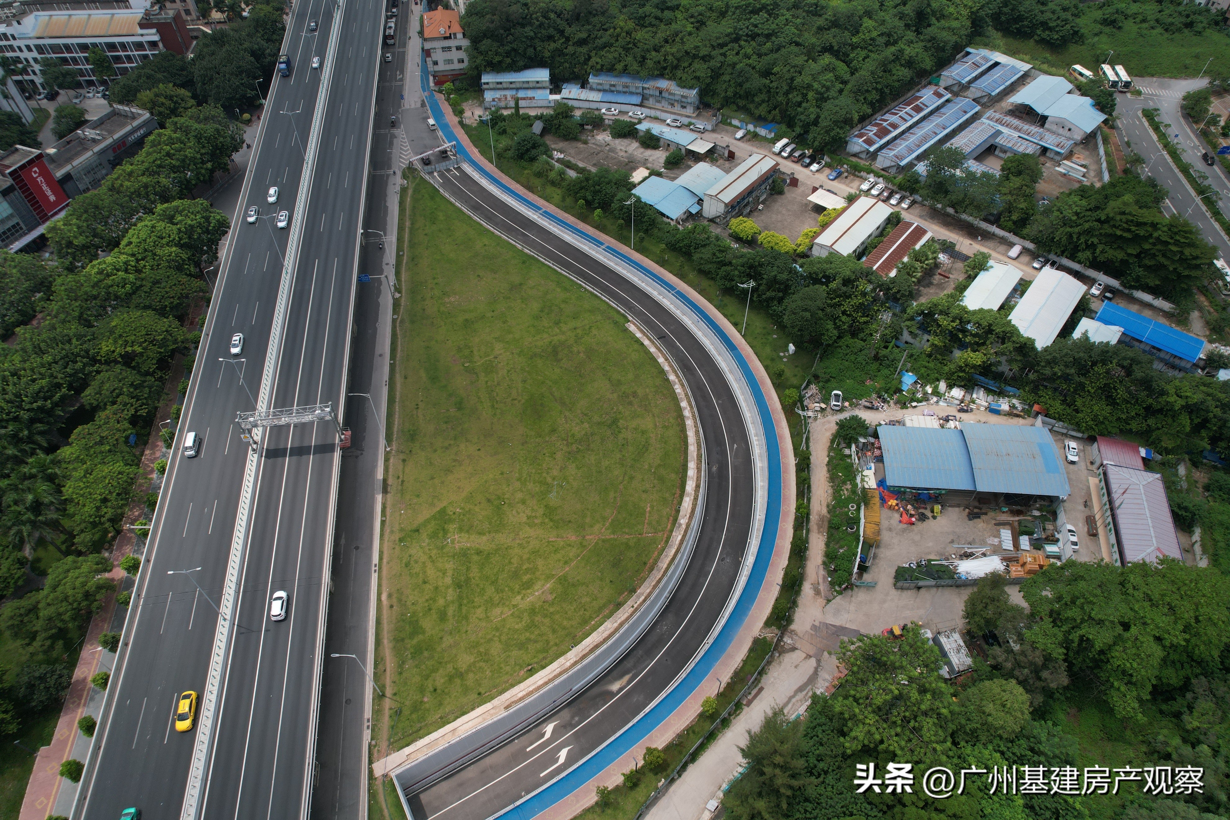 鹤龙一路下穿广花路,广花一路鹤龙路