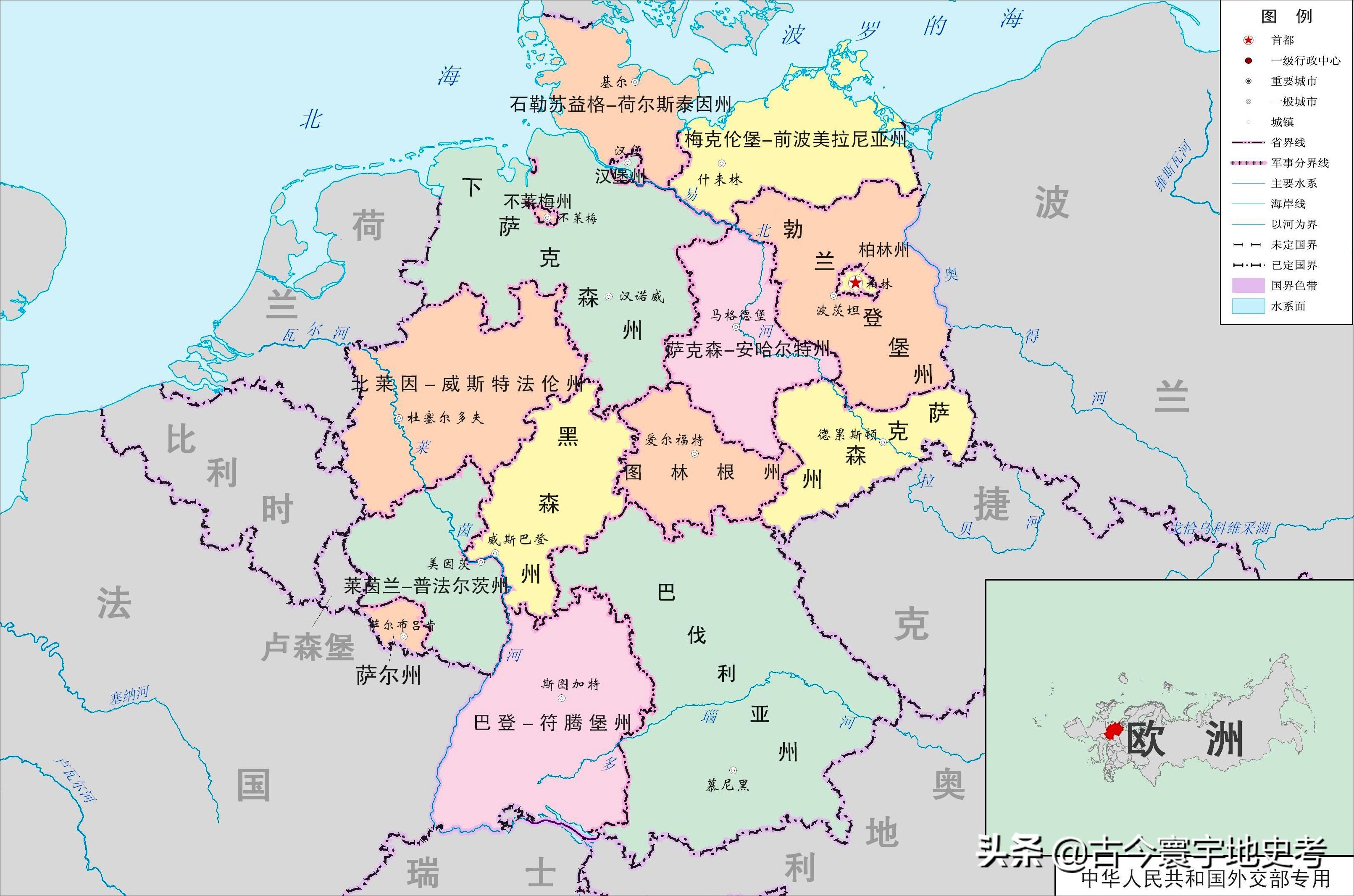 欧洲行政区划地图高清大图,欧洲国家行政区划图