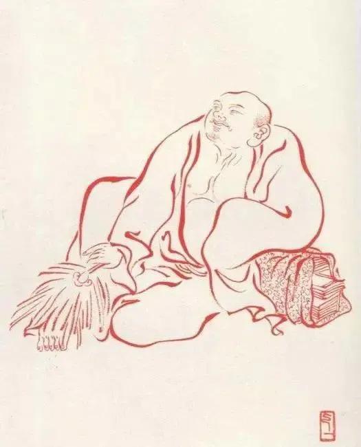 工笔白描罗汉图这线条美绝了,罗汉佛工笔白描图片