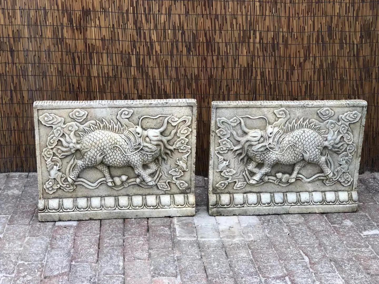 汉白玉瑞兽麒麟,汉白玉麒麟祥云