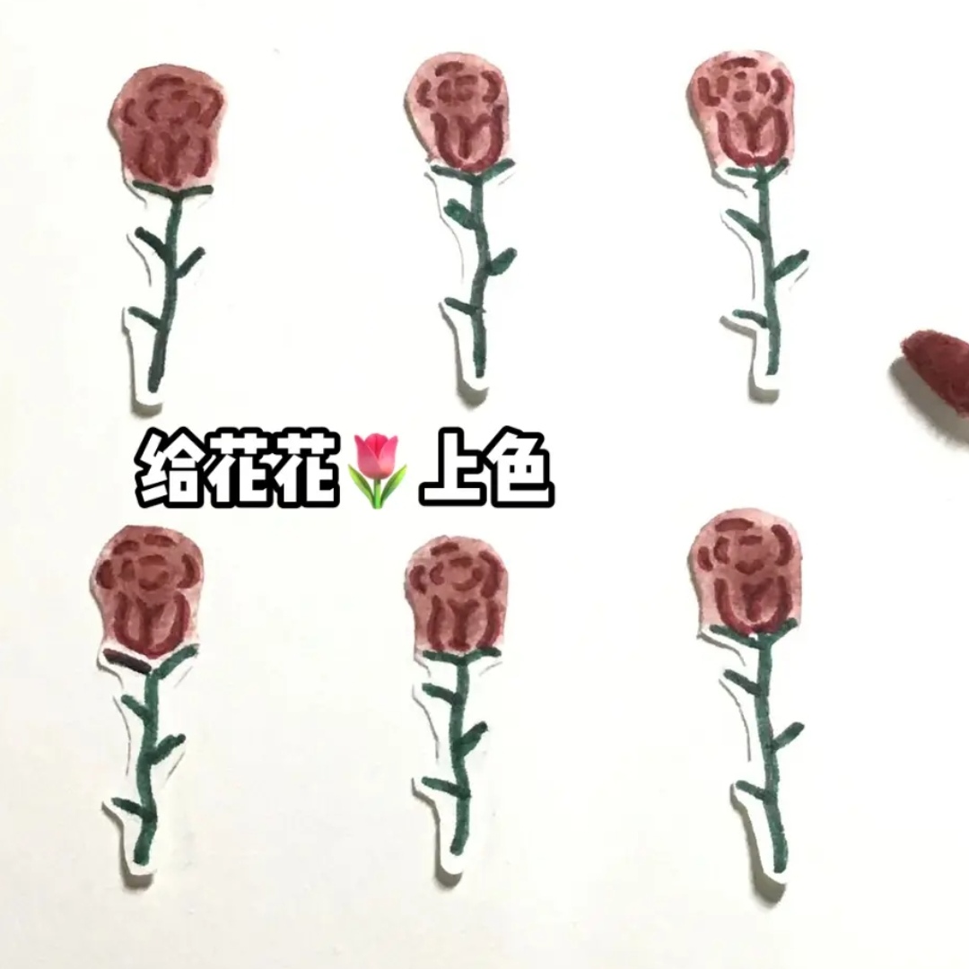 能当书签的手工玫瑰花束快学起来,玫瑰花书签标本