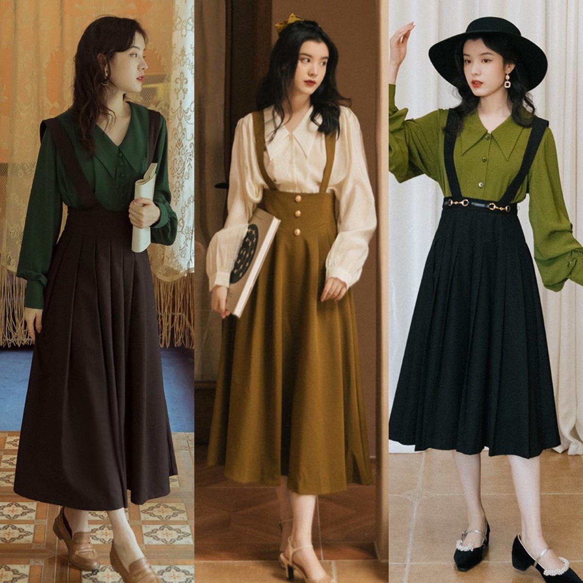 赫本的长裙100个经典穿搭,赫本长裙穿搭