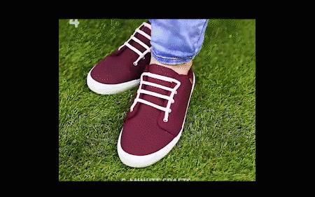 还在为鞋发愁吗,教大家一招快速穿鞋带的方法